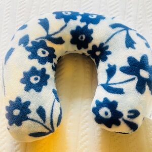 Floral Blue and White Kids Neck Pillow